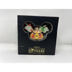 LE RARE JUMBO Disney Pin Celebrating 50 Years Dumbo Elephant Ride Timothy Mouse